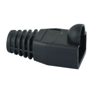 Botas Protectoras para Conector RJ45 Negro | Capuchón de Goma para Plug Modular | Protectores de Cable de Red UTP | Tecnoprocesos