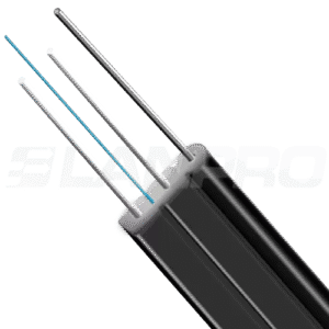 Cable Drop Autoportado FTTH 2 Hilos G657 | Hilo de Acero Mensajero | Fibra Insumisa a la Curvatura | Bobina 1 km | Tecnoprocesos