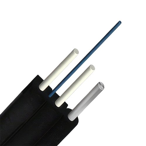 Cable Drop Plano FTTH 1 Hilo G657A1 | Fibra Tipo GJYXFCH1C | Refuerzo FRP 0.5mm | Cubierta LZSH | Bobina 1 km | Tecnoprocesos