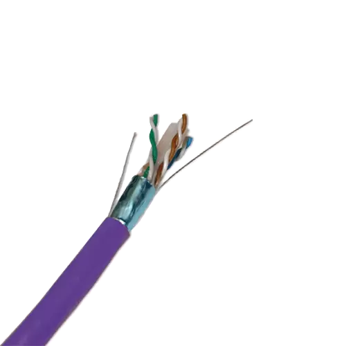 Cable F/UTP CAT6A Blindado Interior | LSZH Violeta | 23 AWG Cobre Puro | 10 Gigabit Ethernet | Certificado DELTA | Máxima Seguridad | Tecnoprocesos