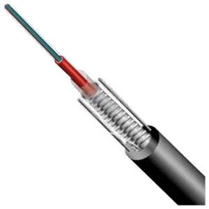 Cable FO Monomodo G.652D 12 Hilos Armado | Chaqueta PE con Cinta de Acero Corrugado | Enterrado Directo Larga Distancia | Tecnoprocesos