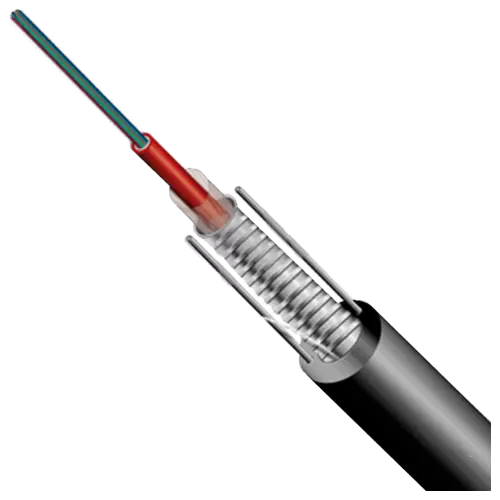 Cable FO Multimodo OM3 12 Hilos Armado | Chaqueta PE con Cinta de Acero Corrugado | Enterrado Directo | Troncal de Data Center | Tecnoprocesos