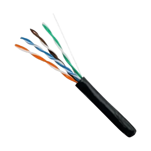 Cable U/UTP CAT5e Exterior 305m | 100% Cobre Puro | Doble Chaqueta PE + CMX | Redes Fast Ethernet Outdoor | Tecnoprocesos