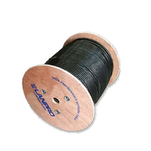 Cable U/UTP CAT6 Exterior 305m | No Blindado | 24 AWG Cobre Puro BC | Chaqueta Simple PE Negro | Redes Outdoor Testeado | Tecnoprocesos
