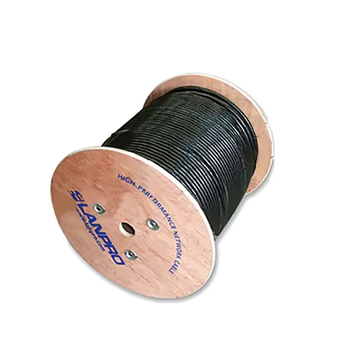 Cable U/UTP CAT6 Exterior 305m | No Blindado | 24 AWG Cobre Puro BC | Doble Chaqueta CMX + PE Negro | Redes Outdoor Testeado | Tecnoprocesos
