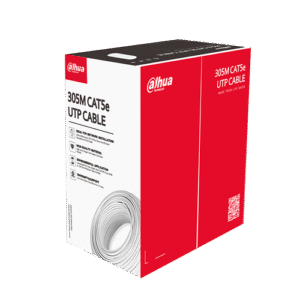 Cable UTP CAT5e Dahua 100% Cobre OFC | 4 Pares 0.45mm | Chaqueta PVC | Redes 100 Mbps | Bobina 305m | Tecnoprocesos