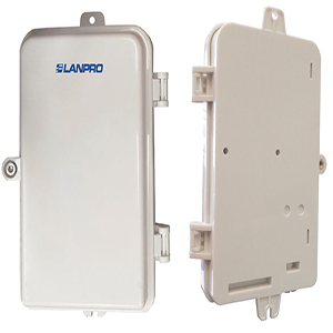 Caja LIU Plástico ABS 4 Puertos Dúplex | Caja Terminal de Fibra Óptica Compacta | Soporte SC/LC | Monomodo/Multimodo | Tecnoprocesos