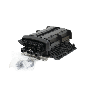 Cierre de Empalmes FO Terminal 48 Hilos | Caja de Empalme Hermética | Montaje Aéreo y Pared | 4 Bandejas | Tecnoprocesos