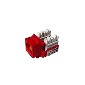 Jack Keystone RJ45 Cat 6 PerforMAX® Rojo | No Blindado UTP | Certificado UL/ETL/CSA | Conector de Terminación de Red | Tecnoprocesos