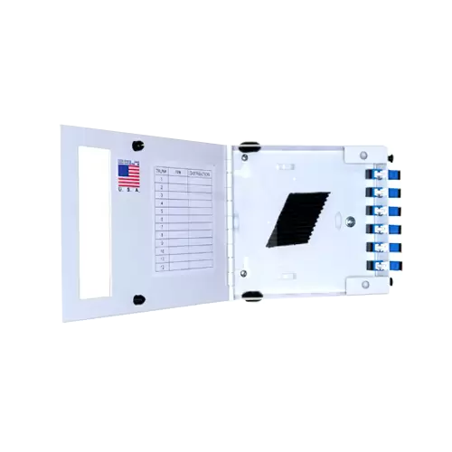 ODF Metálico de Pared DIN | Distribuidor Óptico para 24 Hilos | Caja Terminal de Fibra Óptica | Cajas LIU Pequeñas | Tecnoprocesos