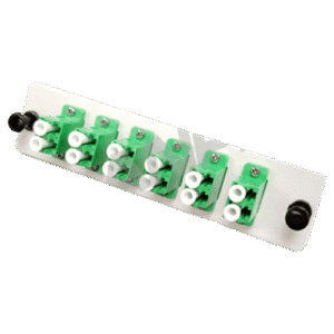 Panel Adaptador Unifibert 6 Puertos LC/APC Dúplex | Monomodo Verde | Módulo para ODF Metálico | Máxima Densidad | Tecnoprocesos
