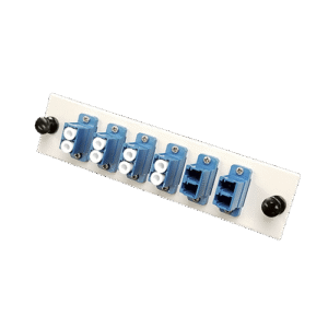 Panel Adaptador Unifibert 6 Puertos LC Dúplex | Monomodo Azul | Módulo para ODF Metálico | Alta Densidad | Tecnoprocesos