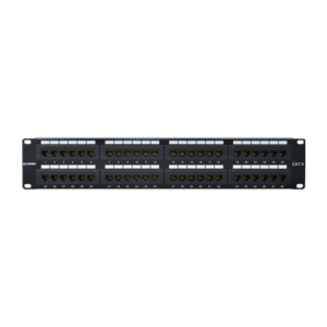 Patch Panel Cat6 UTP 48 Puertos | 2U Rack 19" | Terminación 90/180 Grados | Alta Densidad | Tecnoprocesos