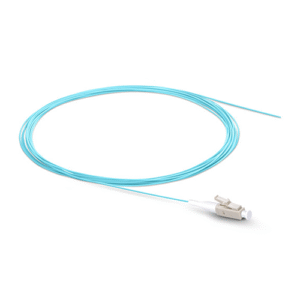 Pigtail FO Multimodo Simplex LC | OM3 | 0.9mm Chaqueta PVC Aqua | Terminación 10 Gigabit | 1.5 Metros | Tecnoprocesos