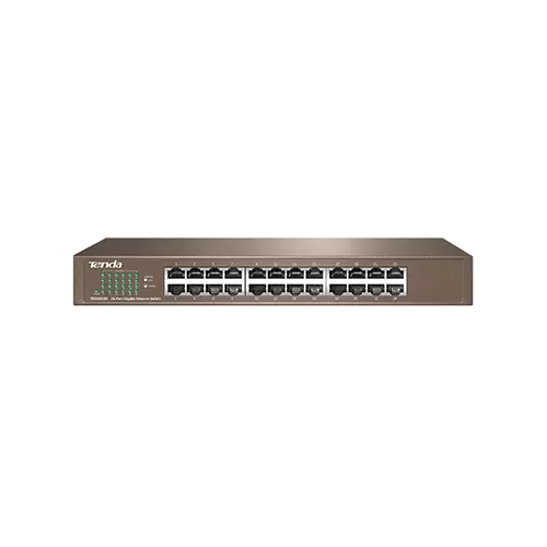 Switch Ethernet 24 Puertos GIGABIT 10/100/1000 MBPS | Metálico | Protección 6KV | Montable en Rack 19" | Tecnoprocesos