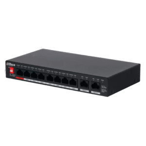 Switch PoE 10 Puertos (8 PoE 10/100) | 2 Puertos Gigabit Uplink | Puerto 1 High PoE 60W | 96W Total | Tecnoprocesos