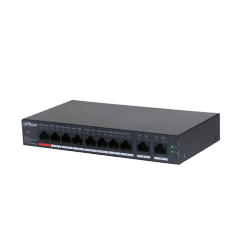 Switch PoE 8 Puertos 10/100 MBPS | IEEE 802.3 AF/AT | Puerto 1 High PoE 60W | 96W Total | Tecnoprocesos
