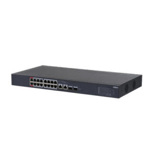 Switch PoE Capa 2 16 Puertos Fast Ethernet | 2 Uplinks Gigabit/SFP | Puerto 1 High PoE 90W | 190W Total | Tecnoprocesos