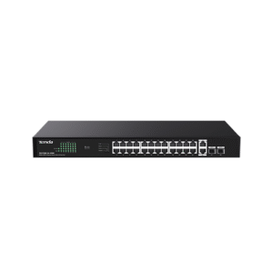 Switch PoE GIGABIT 20 Puertos (16 PoE) | 2 Uplink RJ45 + 2 SFP | 30W por Puerto | 150W Total | Tecnoprocesos