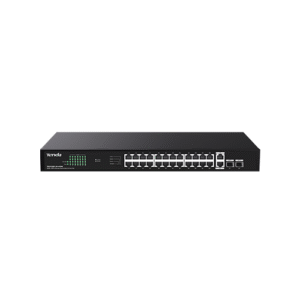 Switch PoE GIGABIT 28 Puertos (24 PoE) | 4 Uplink | 410W Total | 4 Modos Operación | 10/100/1000M | Tecnoprocesos