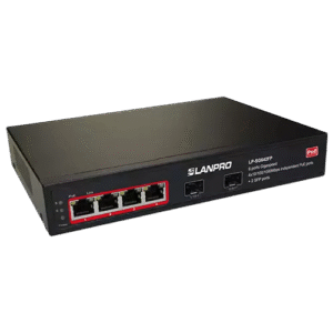 Switch PoE GIGABIT 6 Puertos (4 PoE) | 2 Puertos SFP Fibra | 65W Total | Red de Acceso | Tecnoprocesos