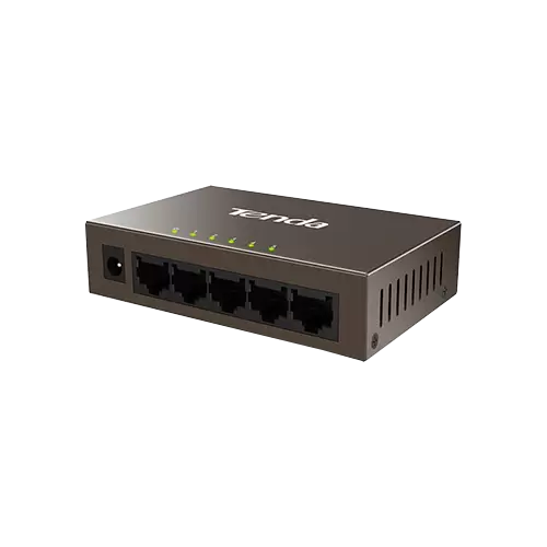 Switch de Escritorio 5 Puertos 10/100 MBPS | Plástico | Plug & Play | Protección 6KV | Tecnoprocesos